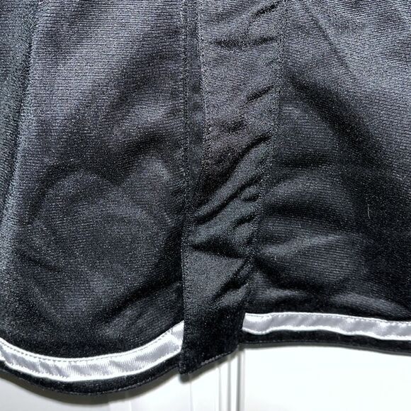 Nike vintage black gray full snap retro warm up jacket L old school basketball - Picture 3 of 8